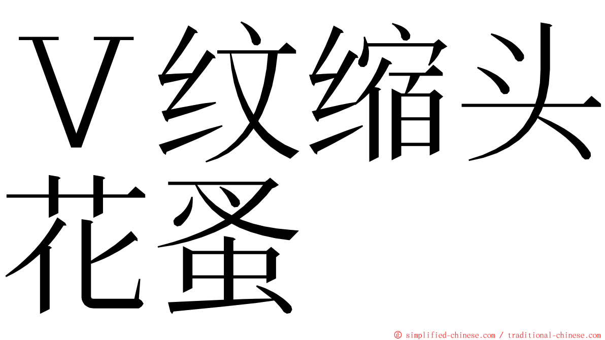 Ｖ纹缩头花蚤 ming font